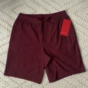 Lululemon Men's 9” Athletic Relaxed Fit Fleece Shorts Maroon “New Year”